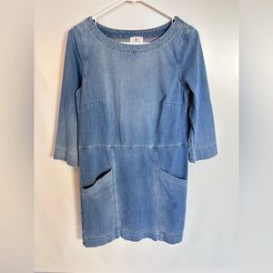 AG Adriano Goldschmied Denimknit Cocoon Shift Dress | XS